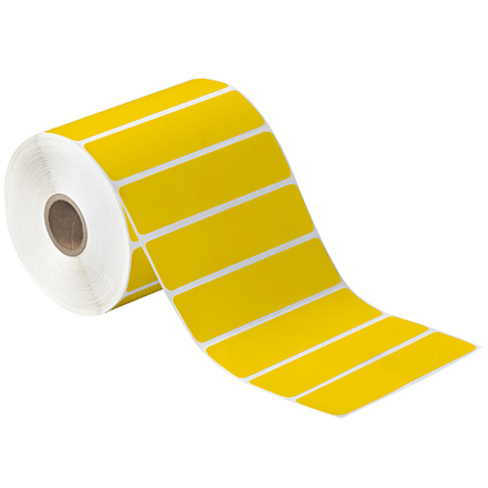 4 x 1" Yellow Desktop Direct Thermal Label